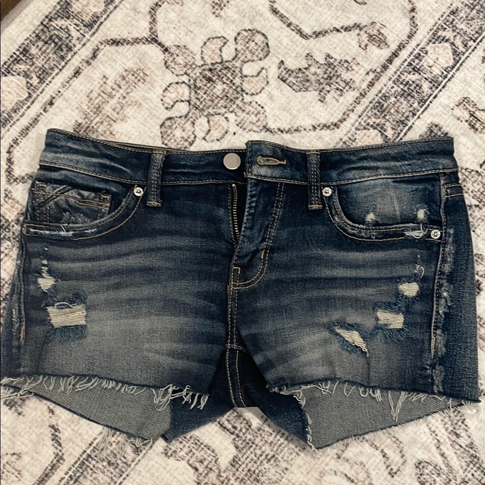 Buckle Black Denim Shorts. 2.5” inseam. Super stretchy denim, worn twice